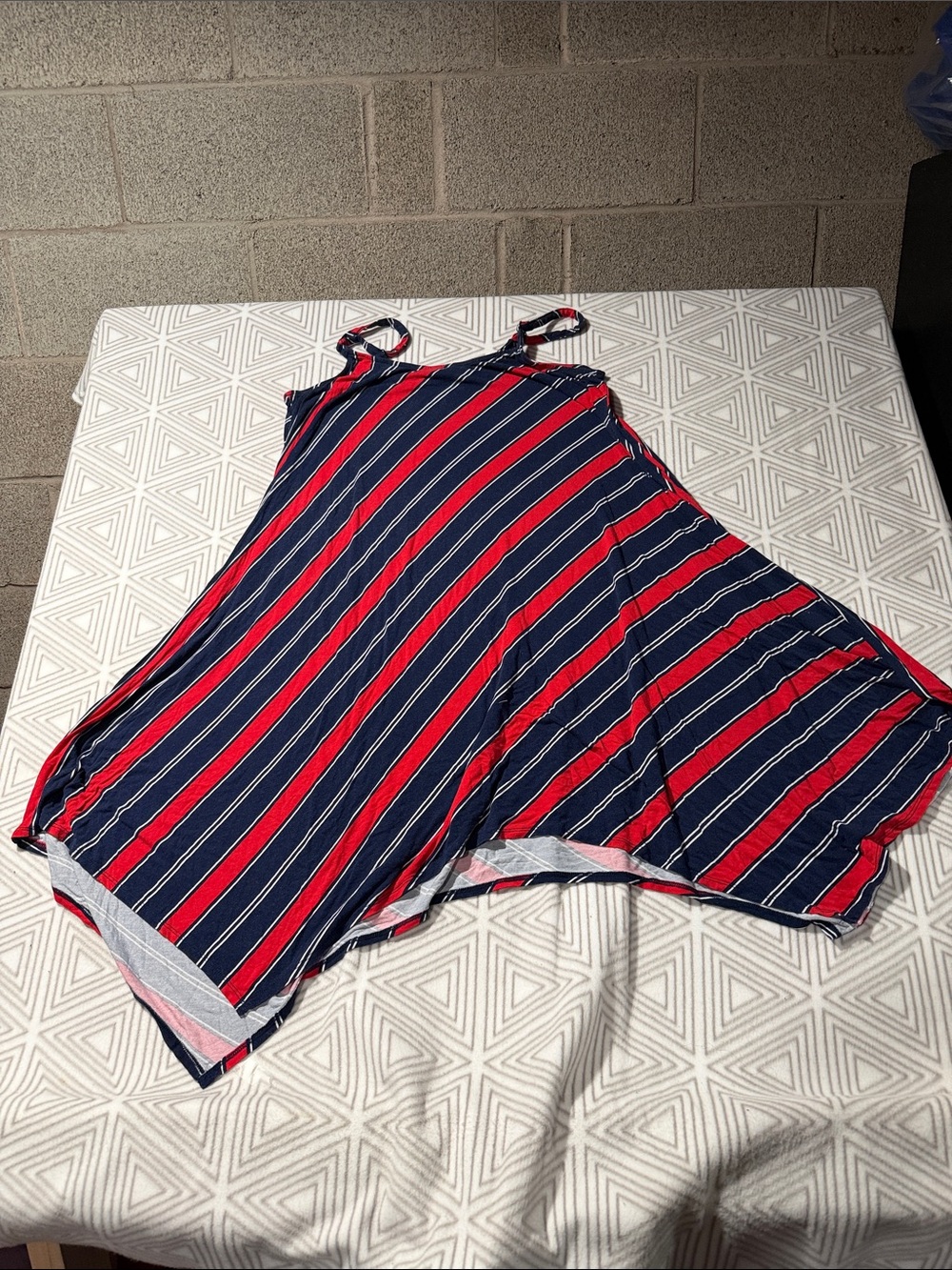 torrid Navy‎ and Red Diagonal Stripe Maxi Tank Dress